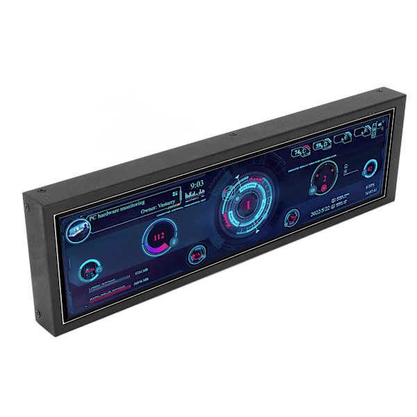 8,8 tum PC Temp Monitor 1920x480 60Hz för AIDA64 PC Sensor Panel Display CPU GPU SSD Data Temperatur Monitor för Windows för Linux