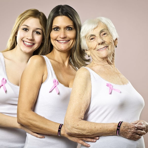 12 st Bröstmedvetenhetsband Rosa handdsband Cancerarband Silikonarband