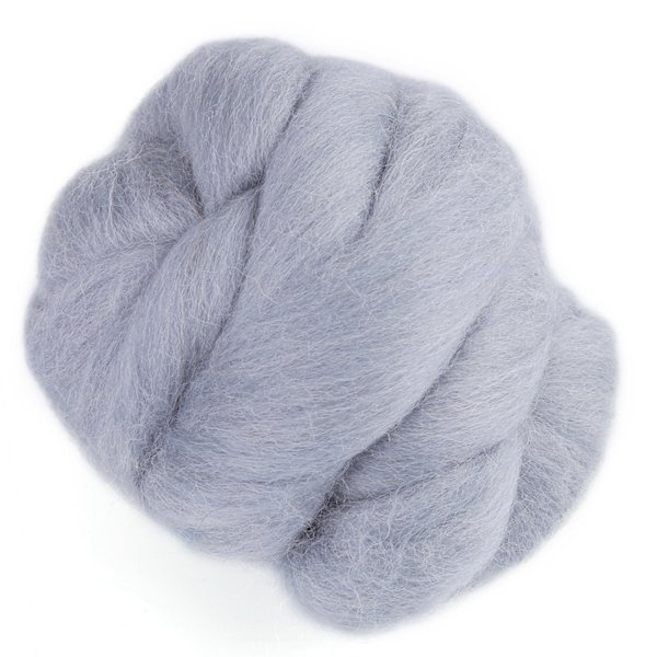 55 g färgad nålfiltning Ull Roving Spinning Sömnad Trimning Hantverksmaterial (grå)