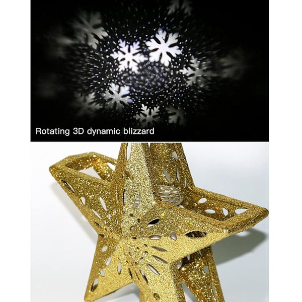 LED Snøflagg-projektor Stjerne Juletre Topp