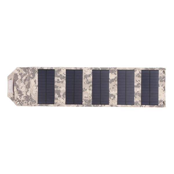 21W Solar Oplader 5V 3A Max Bærbar Sammenfoldelig Solpanel Oplader Kompatibel med Camping IP67 Vandtæt ETFE Power Emergency Panel SPB5Z B Camouflage