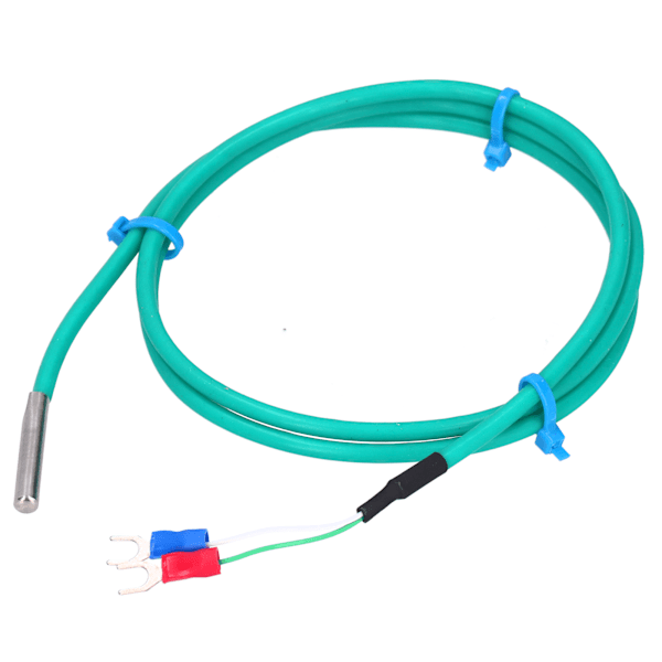 K Typ Termoelement Vattentät silikontemperatursensor Mjuk kabel Grön 5x30 mm Sond 0‑200℃2m/6.6ft