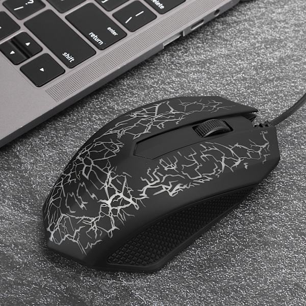 Optisk mus Wired Professional Gaming för LOL Färgglada bakgrundsbelysning datormöss A30Black A30