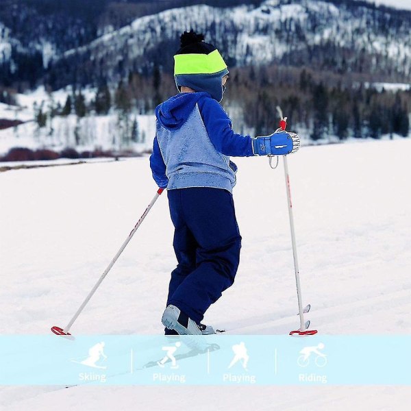 Søde skihandsker Vinter 6-12 år Varme handsker til børn Udendørs cykling Vindtætte Style2
