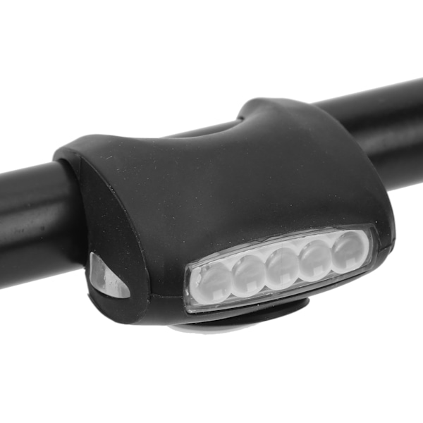 Cykel 7 LED-lys Forlygte Baglygte Dobbelt Farvet Lys Cykeludstyr Sort
