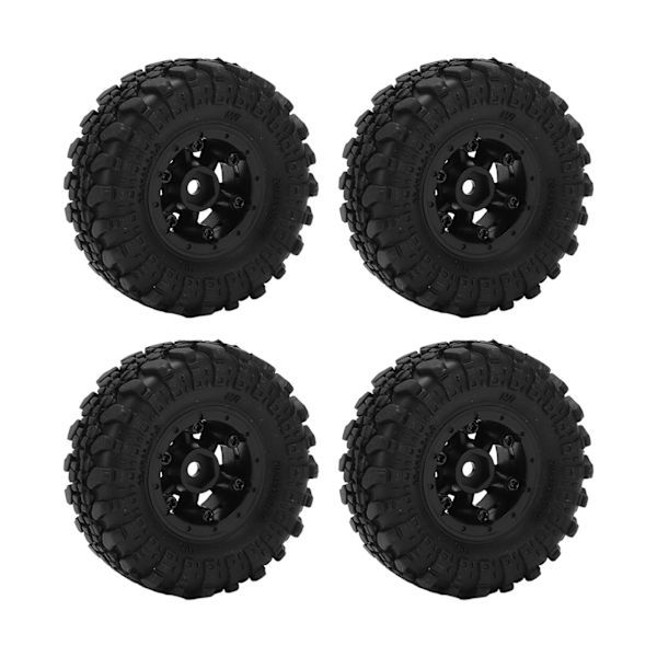 4 kpl 1/24 RC-pyöriä RC-auton pyörän navan sarja kumipyöriä ja renkaita Axial SCX24 -kauko-ohjattaville autoille