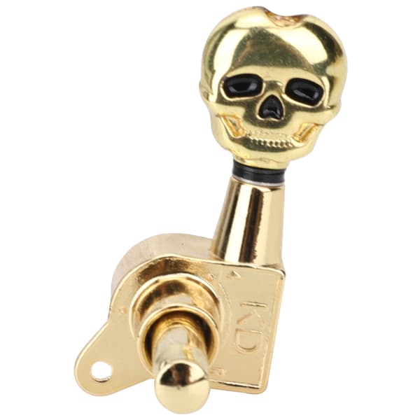 6 st Tuning Peg Gyllene skalle Formad elektrisk gitarr Maskinhuvud String Tuner Key