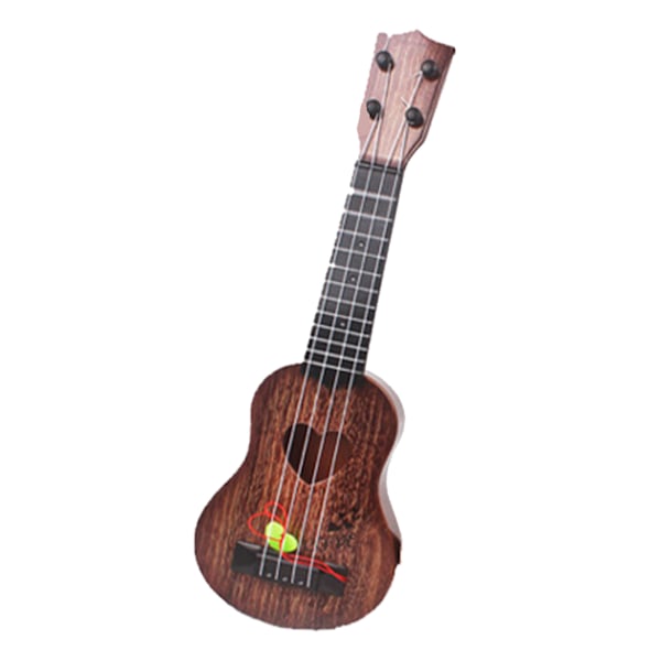 Simuloitu Ukulele 4 Kieltä Säädettävä Ukulele Lapsille Musiikkiväline Leikki Varhaiskasvatukseen 35 cm Ruskea