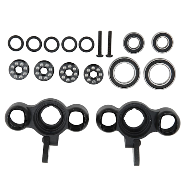 1 Par Aluminium RC Styrekopp med Forstørrede Lagre for Arrma Karton 1/8 RC Bil Svart