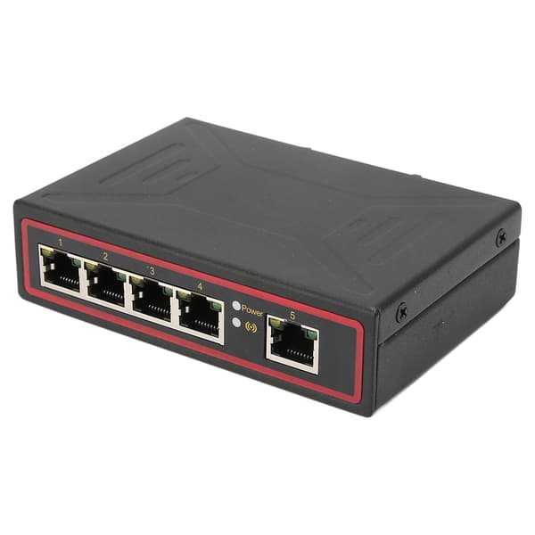 5 Port Ethernet DIN Rail Switch DIN Rail Montering Industriell design Redundant Power Fast Ethernet DIN Rail Switch