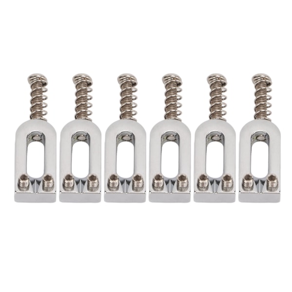 6 kpl U-muotoisia sähkökitaran satulaa Tremolo Metal Roller Ruuvi Satulan Vaihto Hopea