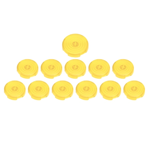 12 st Arcade Button Cover 20,2 mm 25,3 mm Mekaniskt tryckknappsskydd för Kailh för Cherry för Akko för Glorious Switches Gul