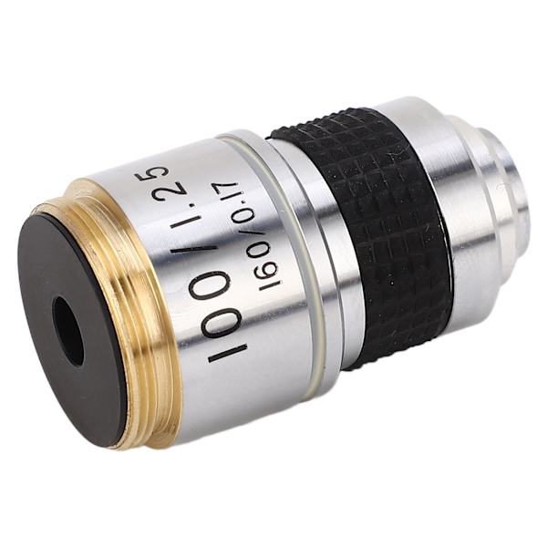 100X Microscope Objective RMS Storlek Fallbeständig Professionell Objektivlinsbyte
