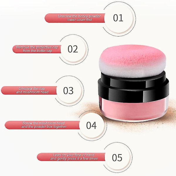 Air Cushion Blush Powder Pitkäkestoinen Vedenpitävä Kirkastava Korjaava Poskipunapuuteri B