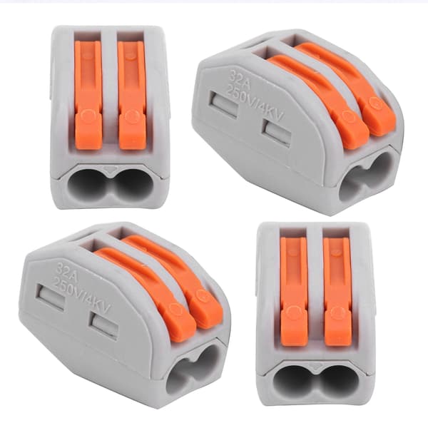 100 stk. Push Wire Kabeltilkobling Quick Connect Line Terminal Blocks Parallell Enhet PCT-212