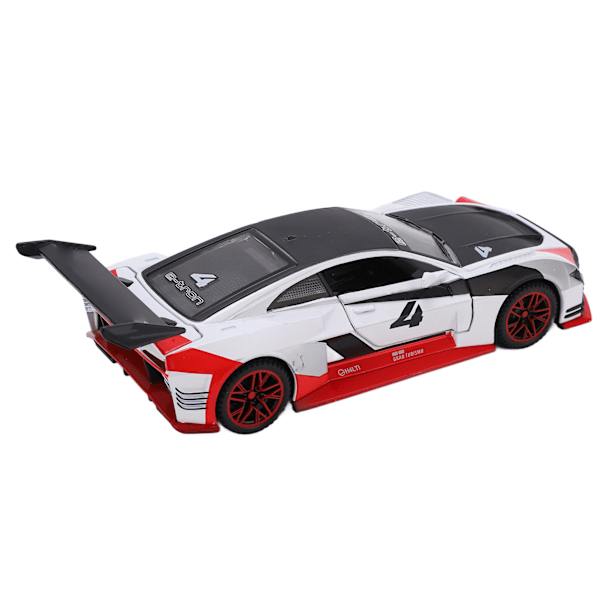 1/32 Urheiluautomalli Seosvalettu Vetoauto Leikkiauto Äänellä ja Valolla Taaperoille Lapsille Valkoinen