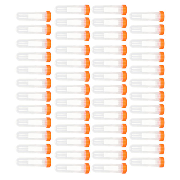 50st Centrifugerör 50ml Stark Plast Exakt Skala Skruvlock Plastprovrör för laboratorieexperiment