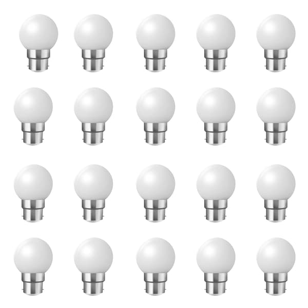B22 Bajonettsockellampor - 20-pack 2W Festoon LED-lampor - Varmvit [Energiklass B]