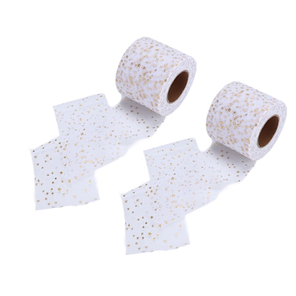 2st Glitter Tyll Rolls Glänsande Utseende Enkel användning Tillräcklig kvantitet Fyra färger Nättyg Tyll för DIY DecorWhite