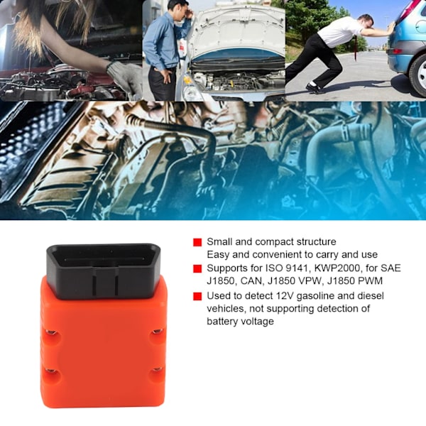 KONNWEI OBD2 KW902 ELM Car BT Diagnostic Tool Auto Scanner Code Reader för telefon (orange)