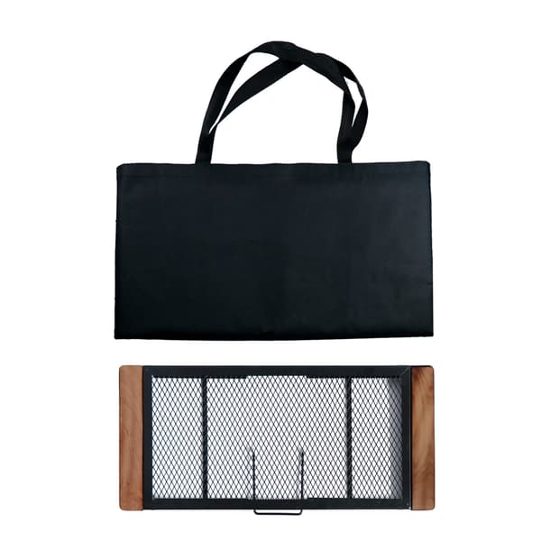 Utendørs sammenleggbart nettingbord Vanntett grillbord Bærbart sidegrillbord i tre Bord og tøypose