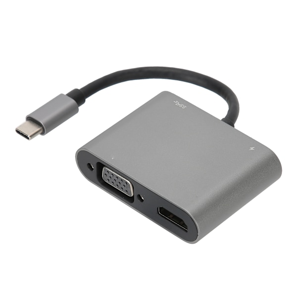 4-i-1 Typ C till PdHDMiVGaUSB Hub Adapter Datortillbehör Silver