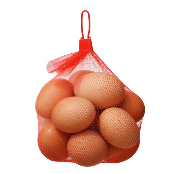 100 stk Gjenbrukbar Nettpose Nylon Mesh Grønnsaksnettpose For Egg Nettpose Fruktpose Frukt Grønnsak Red