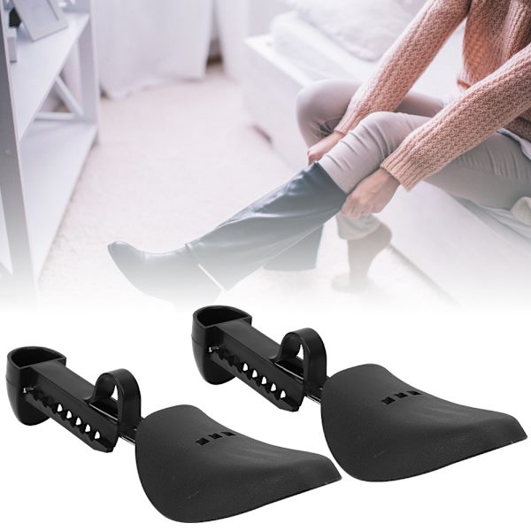 Spring plast expanderande skor Trädstöd Skosträckare Expander Shaper för män kvinnor (kvinnor)