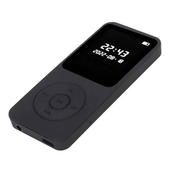 MP3 MP4-spiller Bluetooth 5.0 Ultra tynn Digital LCD 1,77 tommers skjerm Innebygde HD-høyttalere Bærbar HiFi-musikkspiller Uten minnekort