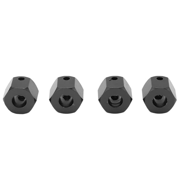 RC Hex Hjulnav Adapter Hub Udvidelsesforbindelse til Traxxas 1/10 RC Crawler Bil Køretøj Sort 10mm