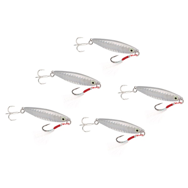 5 kpl 20g Vib-kalastusväline Metal Vib Hard Fishing Lure Teko-uistin Hopea