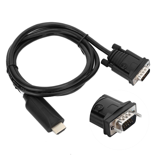 HDMI till VGA-omvandlaradapter Digital till analog signaltransformator med 1,2 m kabel