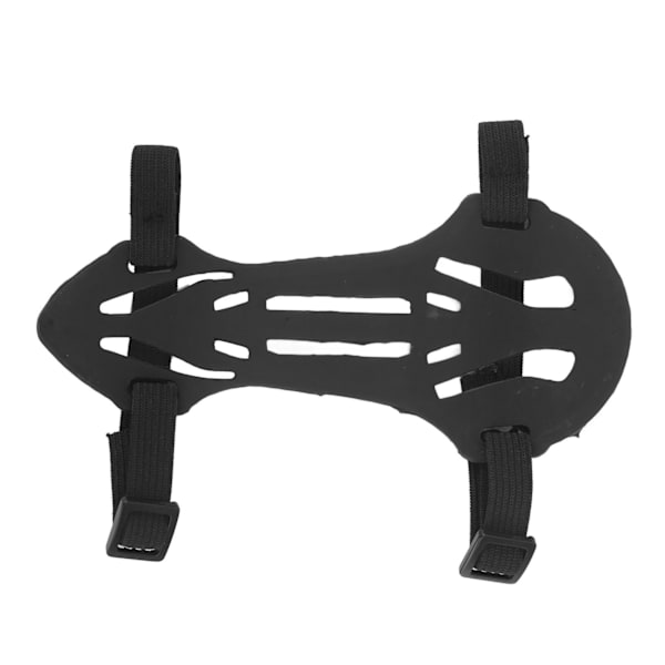 Gummi bågskytte armskydd Justerbar Säker Andas Elastisk Recurve bågarmsskydd för sommar Svart