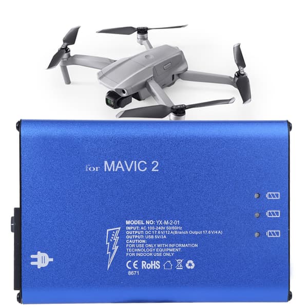 Profesjonell Praktisk Drone Batterilader Drone Tilbehør Passer for DJI MAVIC2 US-Plugg