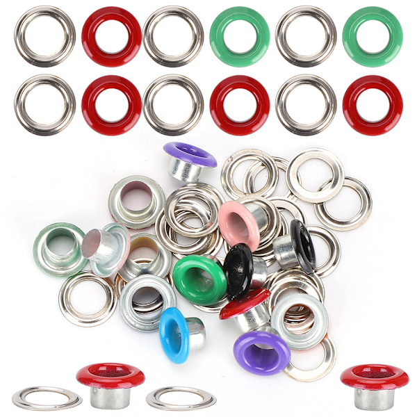 500 Set Öljetspänne Metallic Grommet Färg Skor Läderväskor DIY Craft Button Nit Tool4.5mm