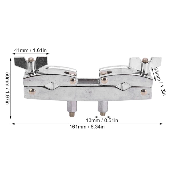 WC50 trumset klämstång Multifunktion silver aluminiumlegering fäste klämstång