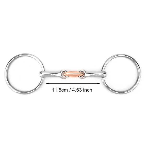 Rustfritt stål tykkelsesbits løs munnrulle Kompatibel med hest 11,5 cm