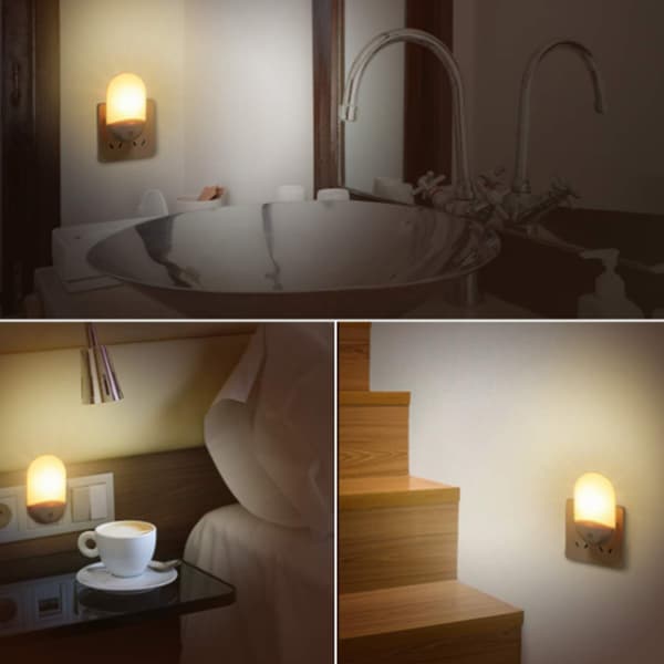 1/2 stk EU Stik Natlampe LED-sensorlys Automatisk Energibesparende Natlampe
