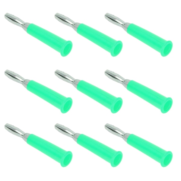 100 stk Horn Bananplugg Messing Sinklegering ABS Sveiset Bananplugg Tilkobling for lastebilbatterier 4mm Grønn