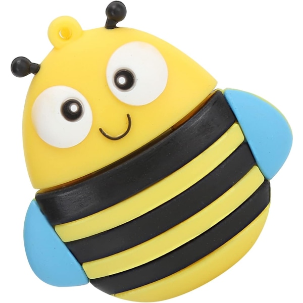 Drive, Memory Stick, present för datalagring, 3D Cartoon Bee Model, gul (32 GB)