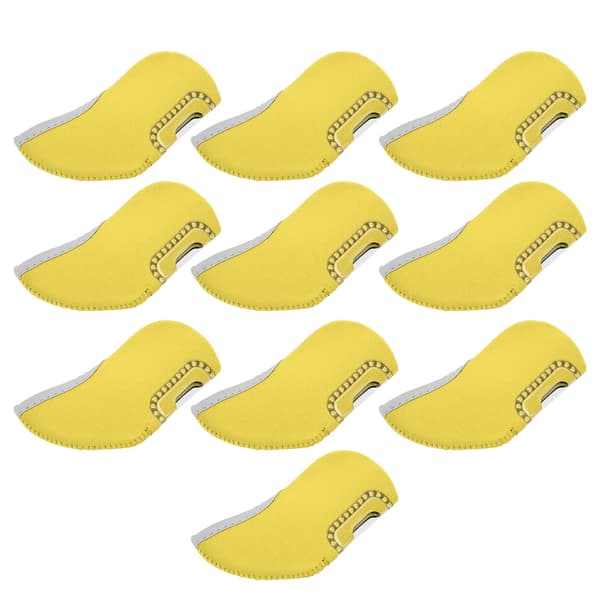 10 stk. Golf Putter Head Cover Jernkølle Se Gennem Vindue Beskyttelse Putter Protector Gul