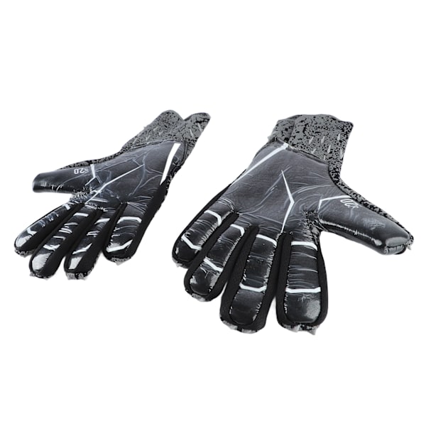 Fodboldmålmandshandsker Åndbare Fodboldhandsker Professionelle Anti-Slip Fodboldhandsker Sorte Nummer 8