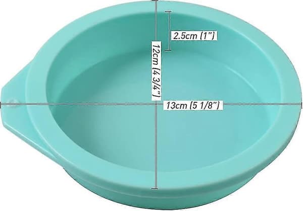 Runde silikonkakeformer, 6-pakning nonstick-silikonformer for baking, kake,^ccgv