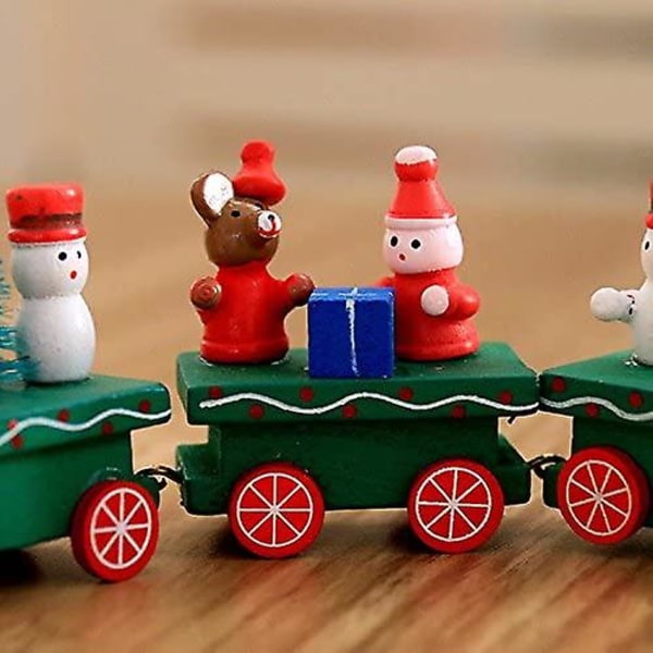 Mini trätåg för juldekoration Julklapp till barn Bordsdekoration för barndagis Semester Julklappar Juldekorationer Present