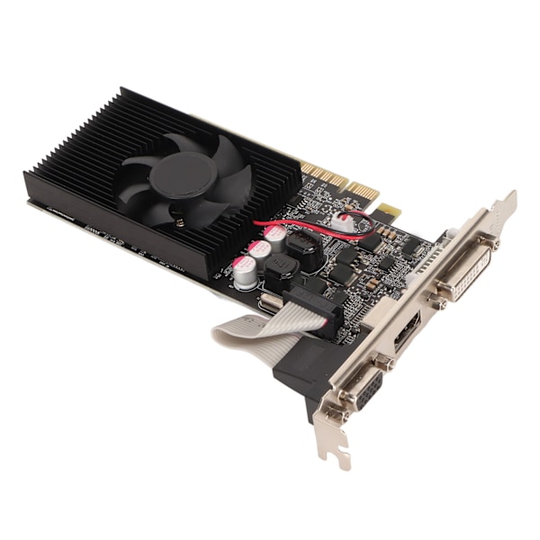 GT730 2GB GDDR3 64-biters grafikkortstøtte DVI I VGA HD Multimedia Interface Gaming Grafikkort med kjøleventilator GT730 2GB GDDR3