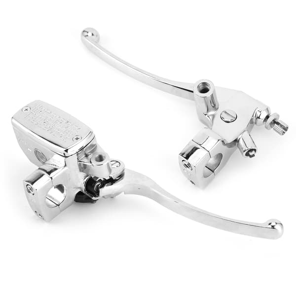 Hydraulisk bromskoppling Master Cylinder Spak Montering Silver Universal för 1-tums styre