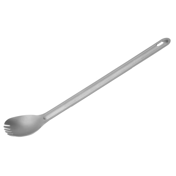 Lett Langt Håndtak Titanium Spork/Sked Metall Bestikksett for Utendørs Camping Langt Håndtak Sked og Gaffel