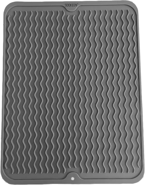 Silikon tørkematte 40 × 30 cm tørkematte sammenleggbar varmebestandig tørkematte
