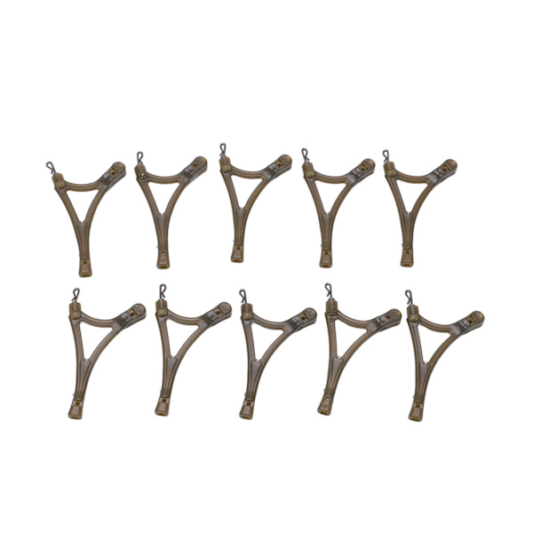 10 STK R-typ Anti-tangle System Sidoböjningar Swivel med QC Ring Swivel för Carp Feeder Cage