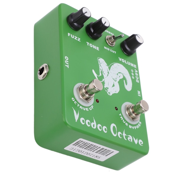 Gitarreffektpedal Voodoo Octave Fuzz Justerbar Single True Bypass Instrumenttilbehør